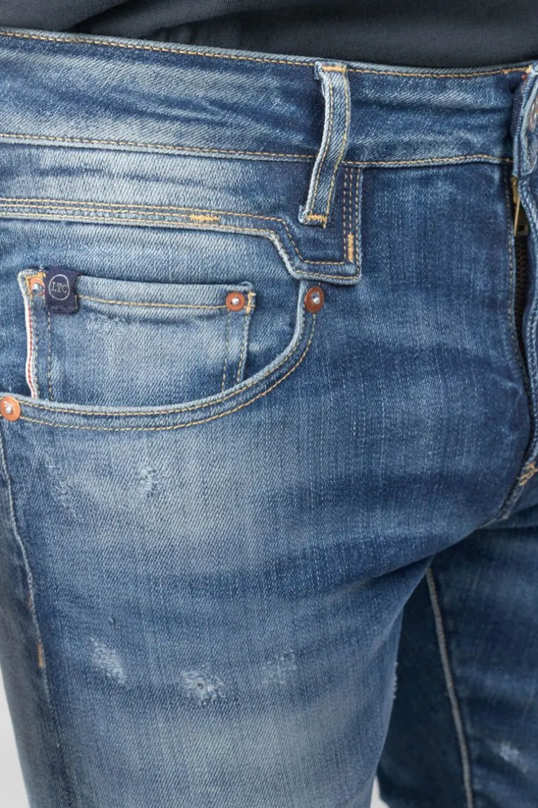 Le Temps des Cerises Picpus Power Skinny 7/8Eme Jeans Destroy Bleu N°2-Homme Coupe Skinny