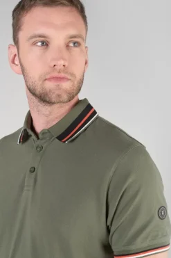 Le Temps des Cerises Polo Arel Kaki-Homme T-Shirts & Polos