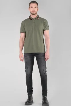 Le Temps des Cerises Polo Arel Kaki-Homme T-Shirts & Polos