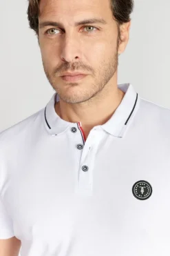 Le Temps des Cerises Polo Aron Blanc-Homme T-Shirts & Polos