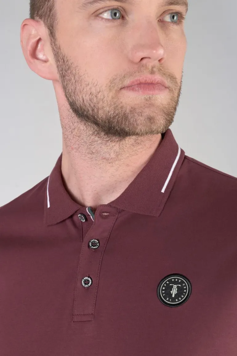 Le Temps des Cerises Polo Aron Lie De Vin-Homme T-Shirts & Polos