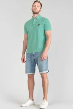 Le Temps des Cerises Polo Dylon Vert D'Eau-Homme T-Shirts & Polos