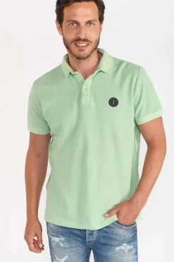 Le Temps des Cerises Polo Dylon Vert Menthe-Homme T-Shirts & Polos