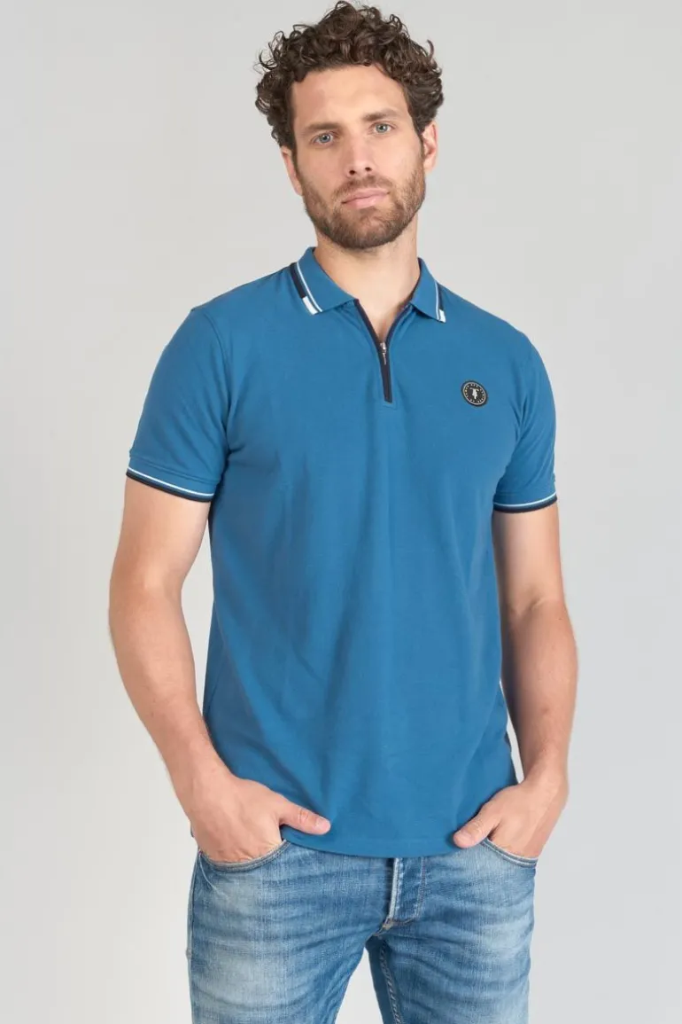 Le Temps des Cerises Polo Mota Bleu Petrole-Homme T-Shirts & Polos