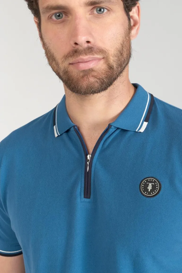 Le Temps des Cerises Polo Mota Bleu Petrole-Homme T-Shirts & Polos