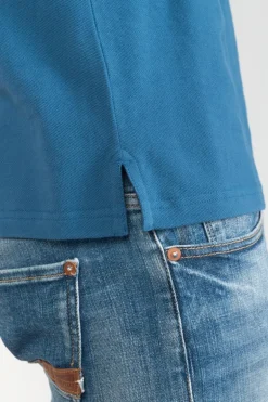 Le Temps des Cerises Polo Mota Bleu Petrole-Homme T-Shirts & Polos