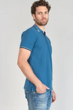 Le Temps des Cerises Polo Mota Bleu Petrole-Homme T-Shirts & Polos