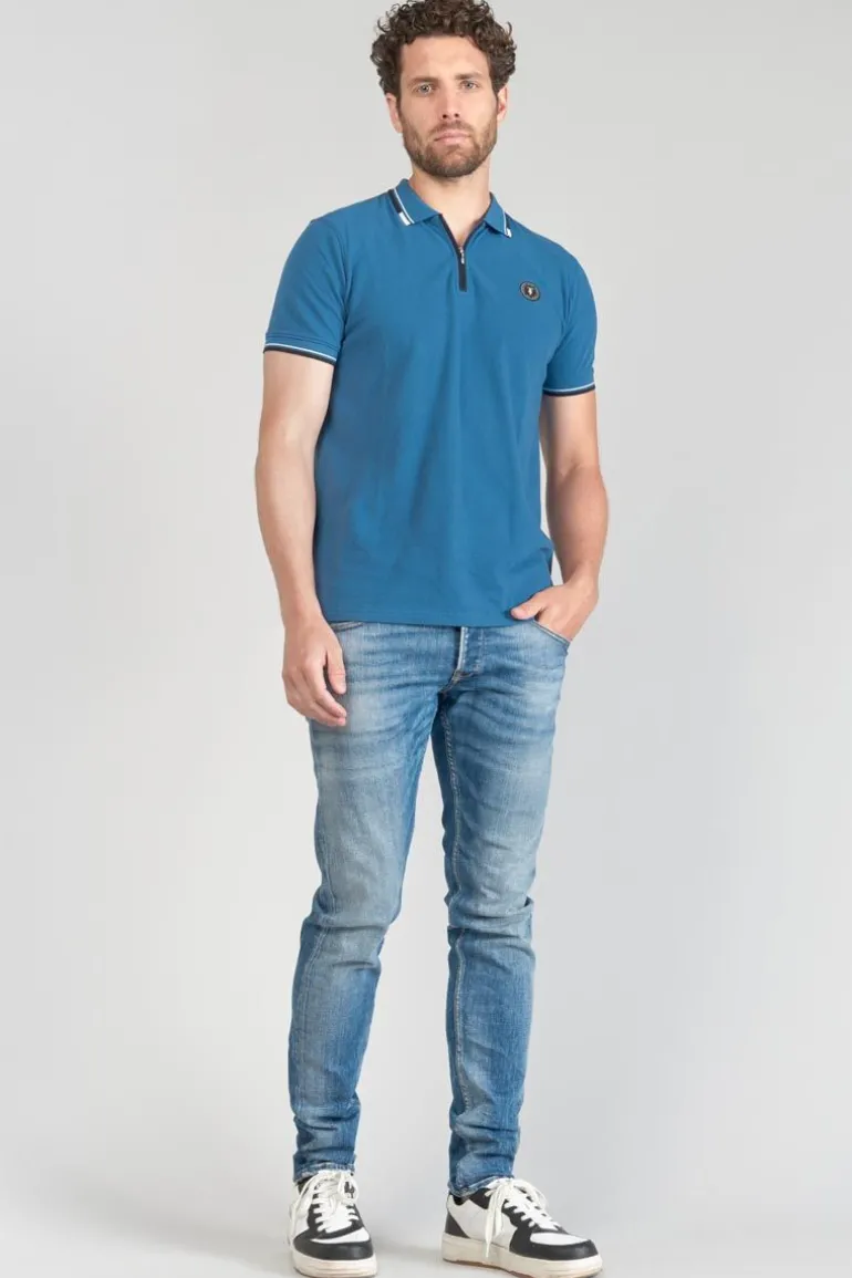 Le Temps des Cerises Polo Mota Bleu Petrole-Homme T-Shirts & Polos