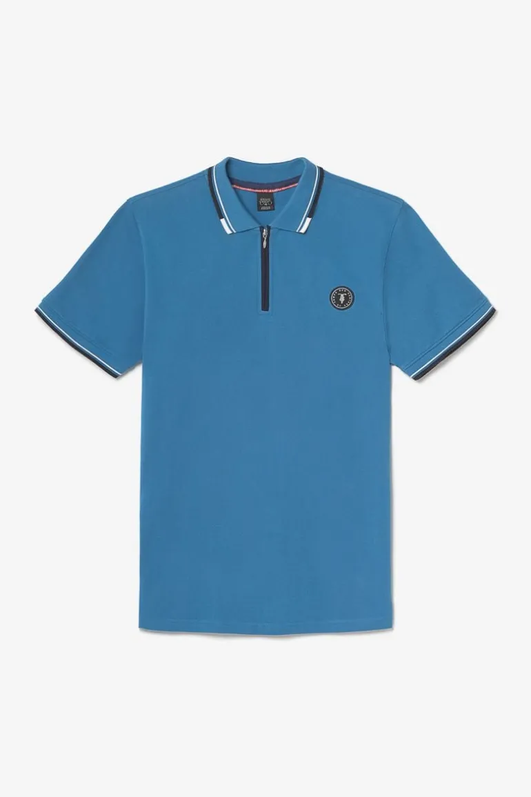 Le Temps des Cerises Polo Mota Bleu Petrole-Homme T-Shirts & Polos