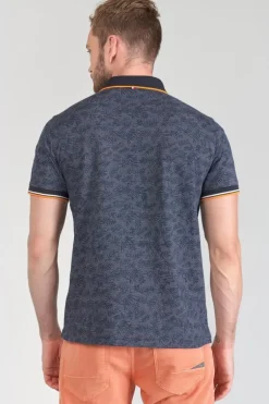 Le Temps des Cerises Polo Nevor Jacquard A Motif Feuilles-Homme T-Shirts & Polos