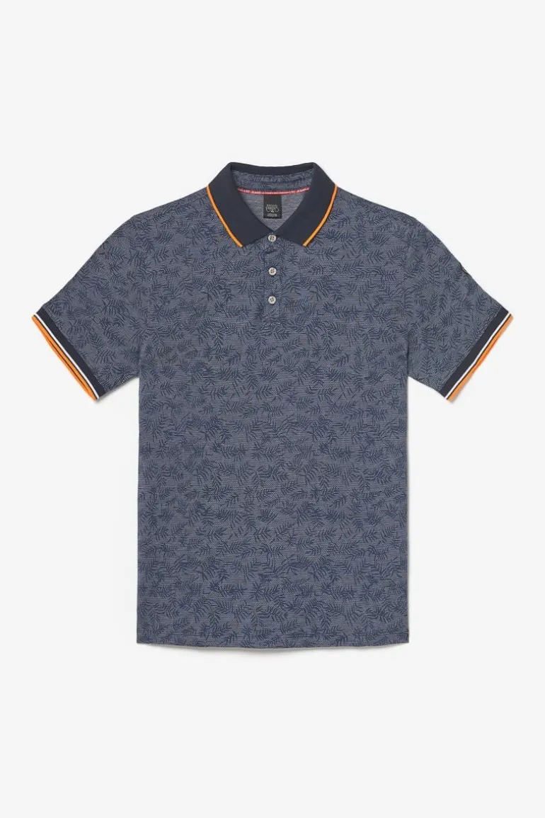 Le Temps des Cerises Polo Nevor Jacquard A Motif Feuilles-Homme T-Shirts & Polos