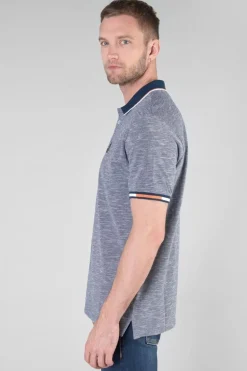 Le Temps des Cerises Polo Polar En Jersey Chine Bleu Marine-Homme T-Shirts & Polos