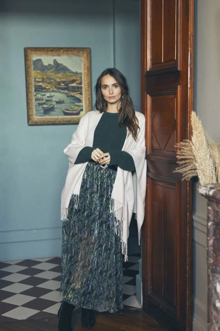 Le Temps des Cerises Poncho Pili Beige Creme-Femme Vestes & Blousons