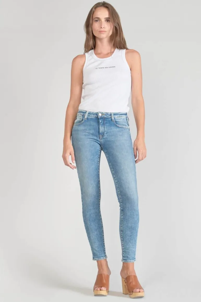 Le Temps des Cerises Power Skinny 7/8Eme Jeans Bleu N°4-Femme Coupe Skinny