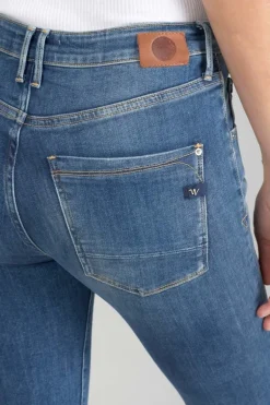 Le Temps des Cerises Power Skinny Taille Haute 7/8Eme Jeans Destroy Bleu N°2-Femme Coupe Skinny