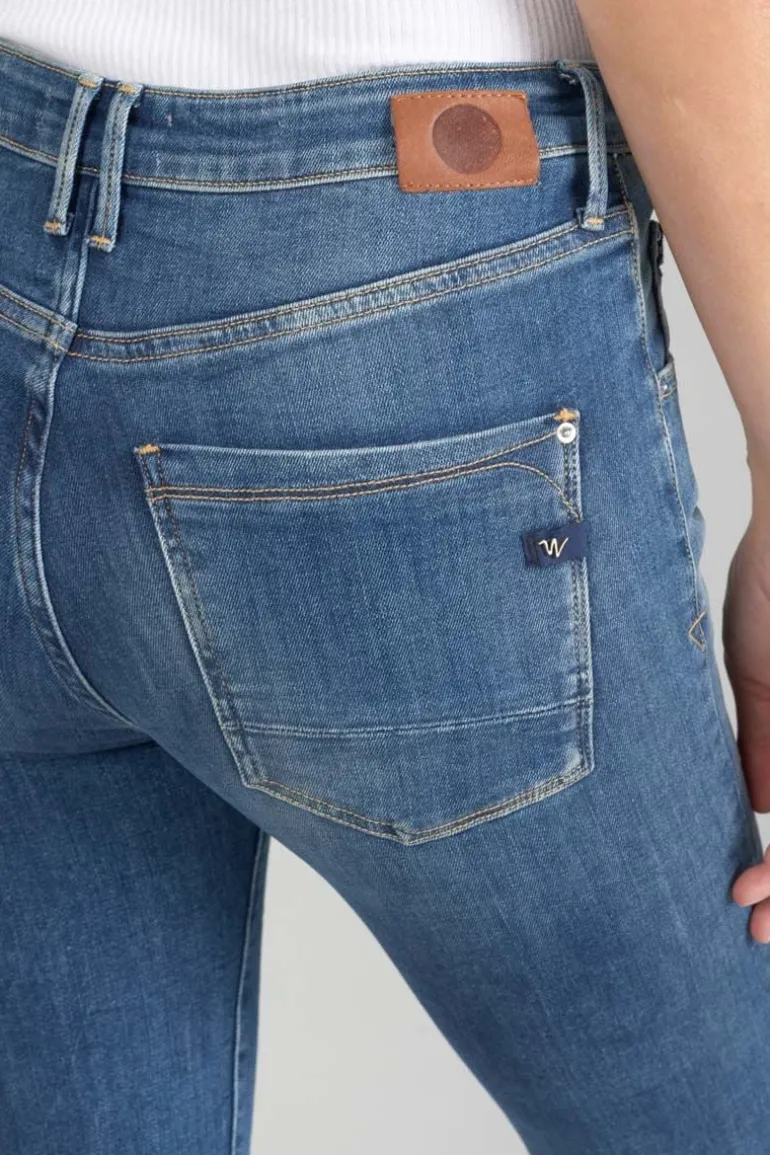 Le Temps des Cerises Power Skinny Taille Haute 7/8Eme Jeans Destroy Bleu N°2-Femme Coupe Skinny