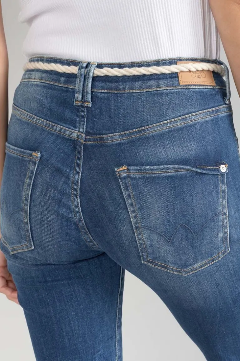 Le Temps des Cerises Pricilia Taille Haute 7/8Eme Jeans Destroy Bleu N°2-Femme Coupe Regular