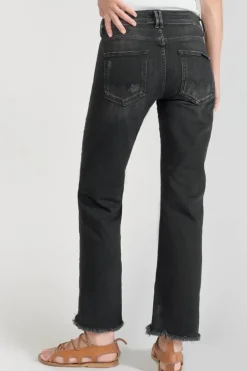 Le Temps des Cerises Pricilia Taille Haute 7/8Eme Jeans Destroy Noir N°1-Femme Coupe Regular