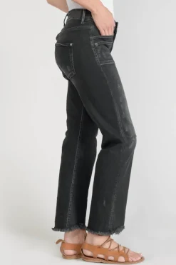 Le Temps des Cerises Pricilia Taille Haute 7/8Eme Jeans Destroy Noir N°1-Femme Coupe Regular