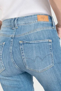 Le Temps des Cerises Pricilia Taille Haute 7/8Eme Jeans Destroy Bleu N°4-Femme Coupe Regular