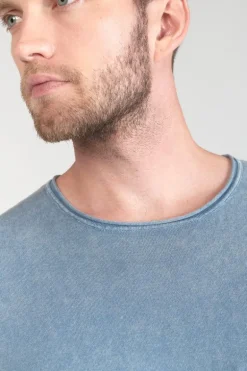 Le Temps des Cerises Pull Bivor Bleu-Gris Delave-Homme Pulls & Cardigans