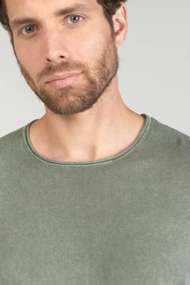 Le Temps des Cerises Pull Bivor Kaki Delave-Homme Pulls & Cardigans