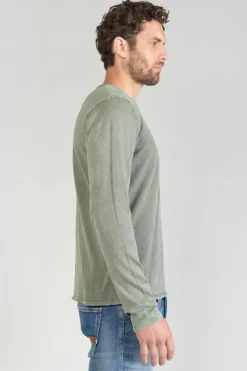 Le Temps des Cerises Pull Bivor Kaki Delave-Homme Pulls & Cardigans