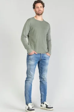 Le Temps des Cerises Pull Bivor Kaki Delave-Homme Pulls & Cardigans