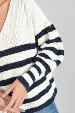 Le Temps des Cerises Pull Chrys Mariniere-Femme Pulls & Sweats & Cardigans