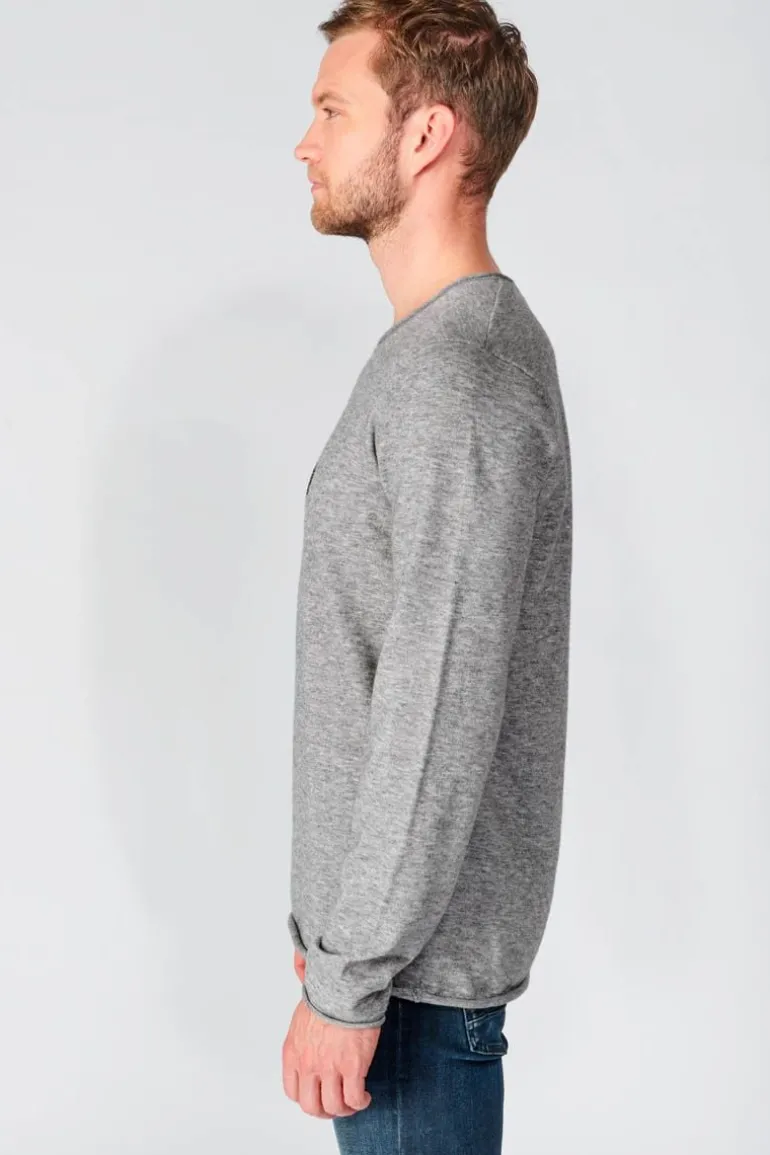 Le Temps des Cerises Pull Terry Gris Chine-Homme Pulls & Cardigans