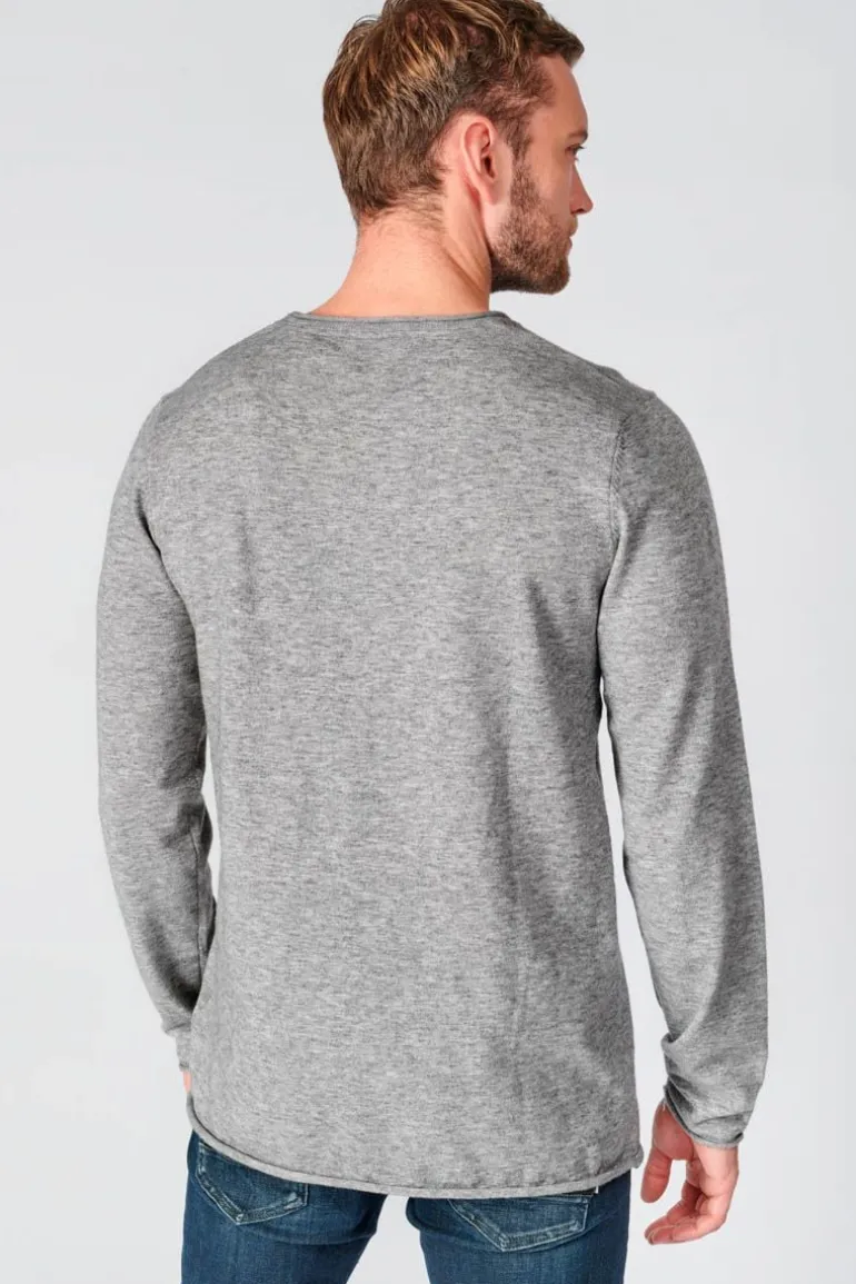 Le Temps des Cerises Pull Terry Gris Chine-Homme Pulls & Cardigans