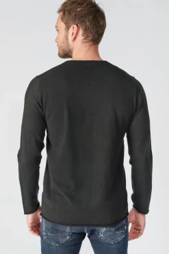Le Temps des Cerises Pull Terry Noir-Homme Pulls & Cardigans