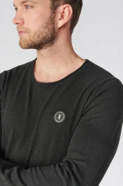 Le Temps des Cerises Pull Terry Noir-Homme Pulls & Cardigans