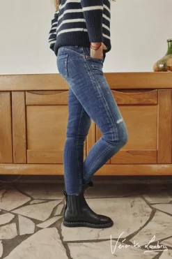 Le Temps des Cerises Pulp Slim By Veronika Loubry Jeans Bleu N°2-Femme Coupe Slim