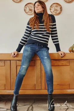 Le Temps des Cerises Pulp Slim By Veronika Loubry Jeans Bleu N°2-Femme Coupe Slim