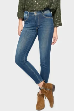 Le Temps des Cerises Pulp Slim Taille Haute 7/8Eme Jeans Bleu N°2-Femme Coupe Slim