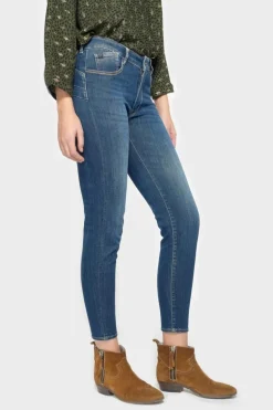 Le Temps des Cerises Pulp Slim Taille Haute 7/8Eme Jeans Bleu N°2-Femme Coupe Slim