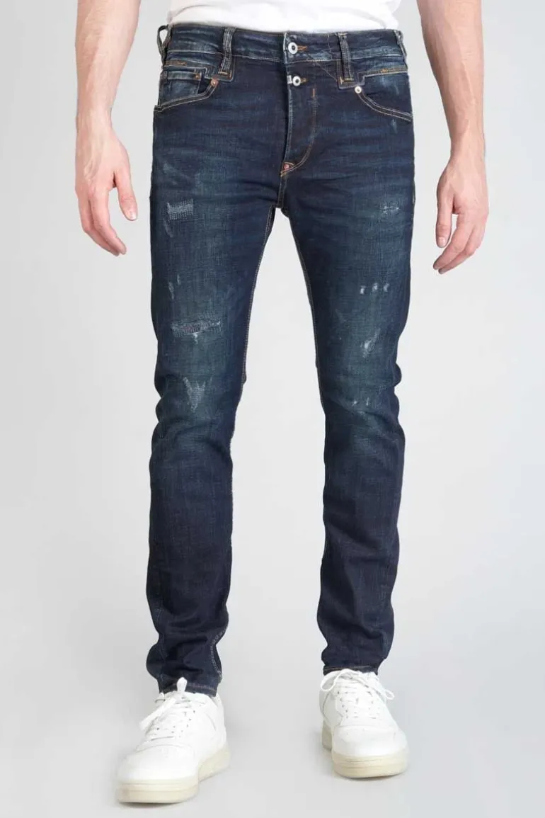 Le Temps des Cerises Raffi 900/16 Tapered 7/8Eme Jeans Destroy Bleu-Noir N°2-Homme Coupe Tapered