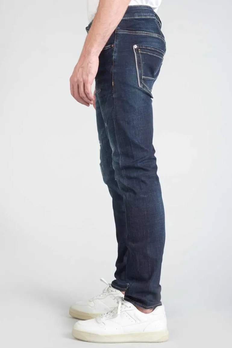 Le Temps des Cerises Raffi 900/16 Tapered 7/8Eme Jeans Destroy Bleu-Noir N°2-Homme Coupe Tapered
