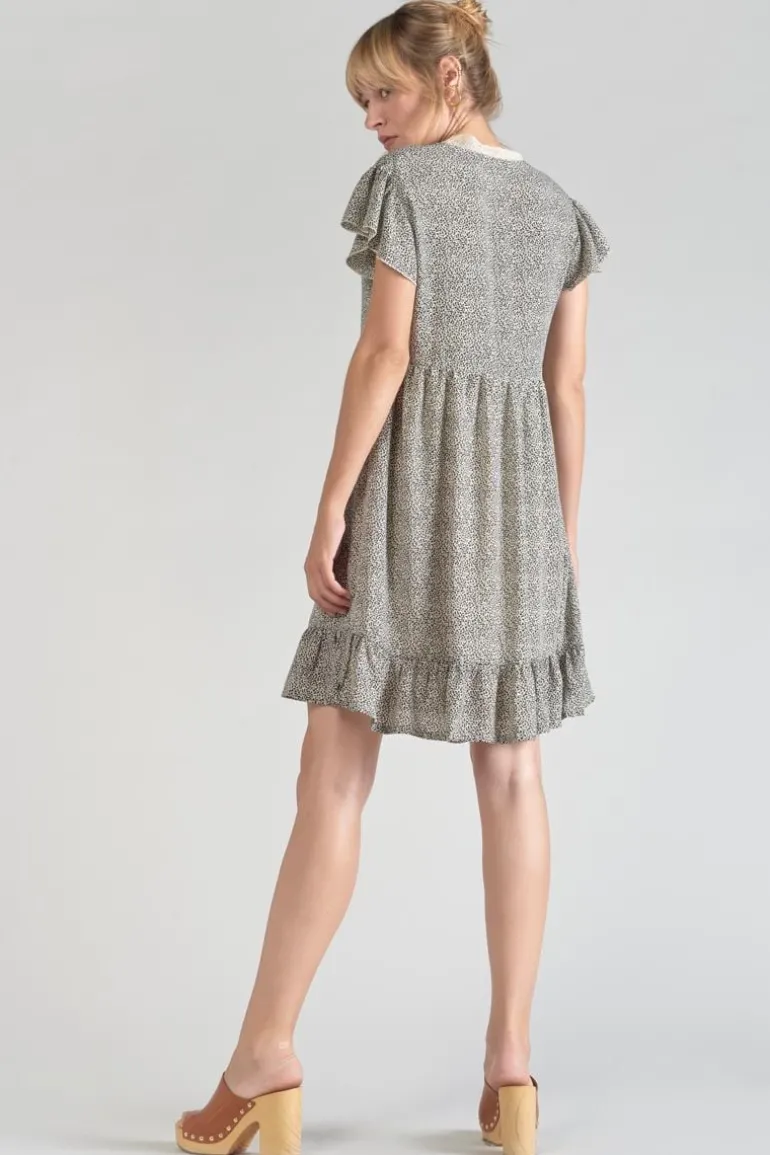 Le Temps des Cerises Robe Aliette A Motif Et Noir-Femme Robes