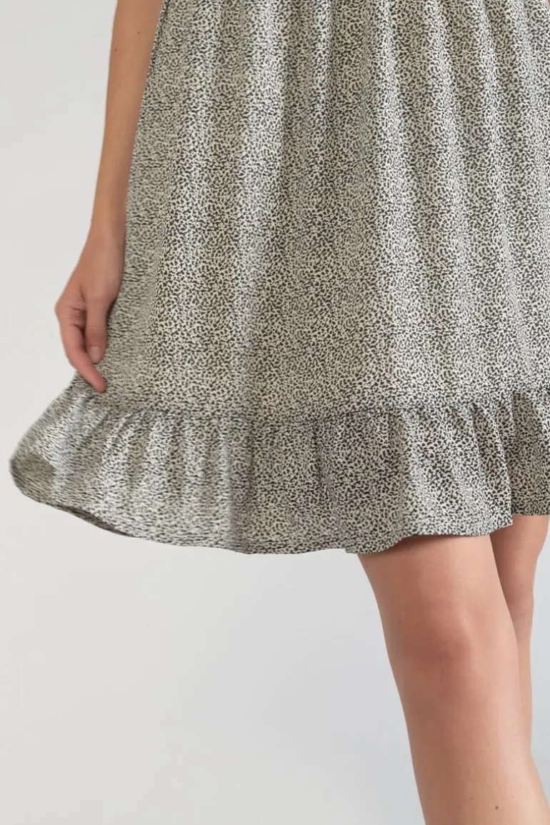 Le Temps des Cerises Robe Aliette A Motif Et Noir-Femme Robes