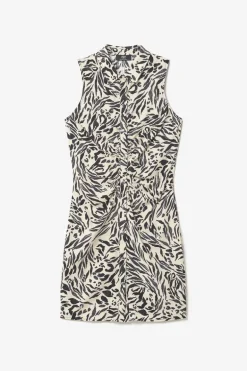 Le Temps des Cerises Robe En Lin Melange Muna A Motif Animalier-Femme Robes