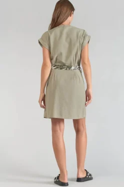 Le Temps des Cerises Robe Eourres Kaki Clair-Femme Robes