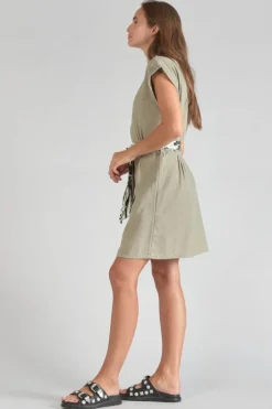 Le Temps des Cerises Robe Eourres Kaki Clair-Femme Robes