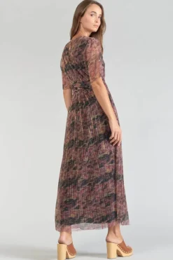 Le Temps des Cerises Robe Longue Amiel Imprimee Irisee-Femme Robes