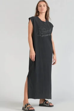 Le Temps des Cerises Robe T-Shirt Longue Poppy Noire-Femme Robes