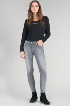 Le Temps des Cerises Roche Pulp Slim Taille Haute 7/8Eme Jeans Gris N°2-Femme Coupe Slim