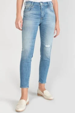 Le Temps des Cerises Sabi Pulp Slim Taille Haute 7/8Eme Jeans Destroy Bleu N°3-Femme Coupe Slim