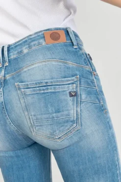 Le Temps des Cerises Sabi Pulp Slim Taille Haute 7/8Eme Jeans Destroy Bleu N°3-Femme Coupe Slim