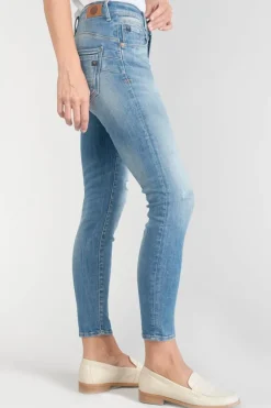 Le Temps des Cerises Sabi Pulp Slim Taille Haute 7/8Eme Jeans Destroy Bleu N°3-Femme Coupe Slim